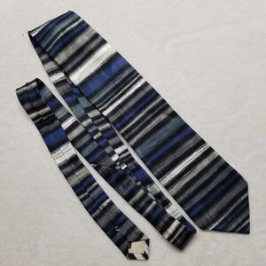 Fratelli  Necktie 100% Silk Tie Handmade Italy Gold Label Striped Earth Tones